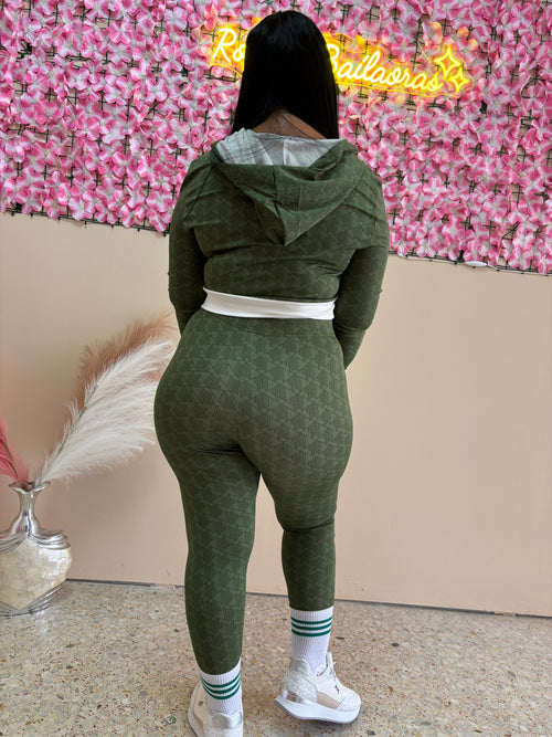 Conjunto cocodrilo verde