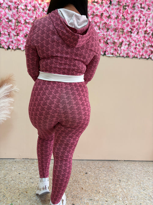 Conjunto cocodrilo rosa